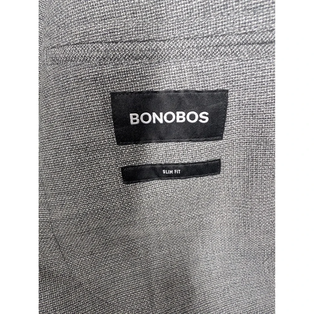 Bonobos Sport Coat Mens 48R Gray Italian Wool Slim Fit Marzotto Jacket